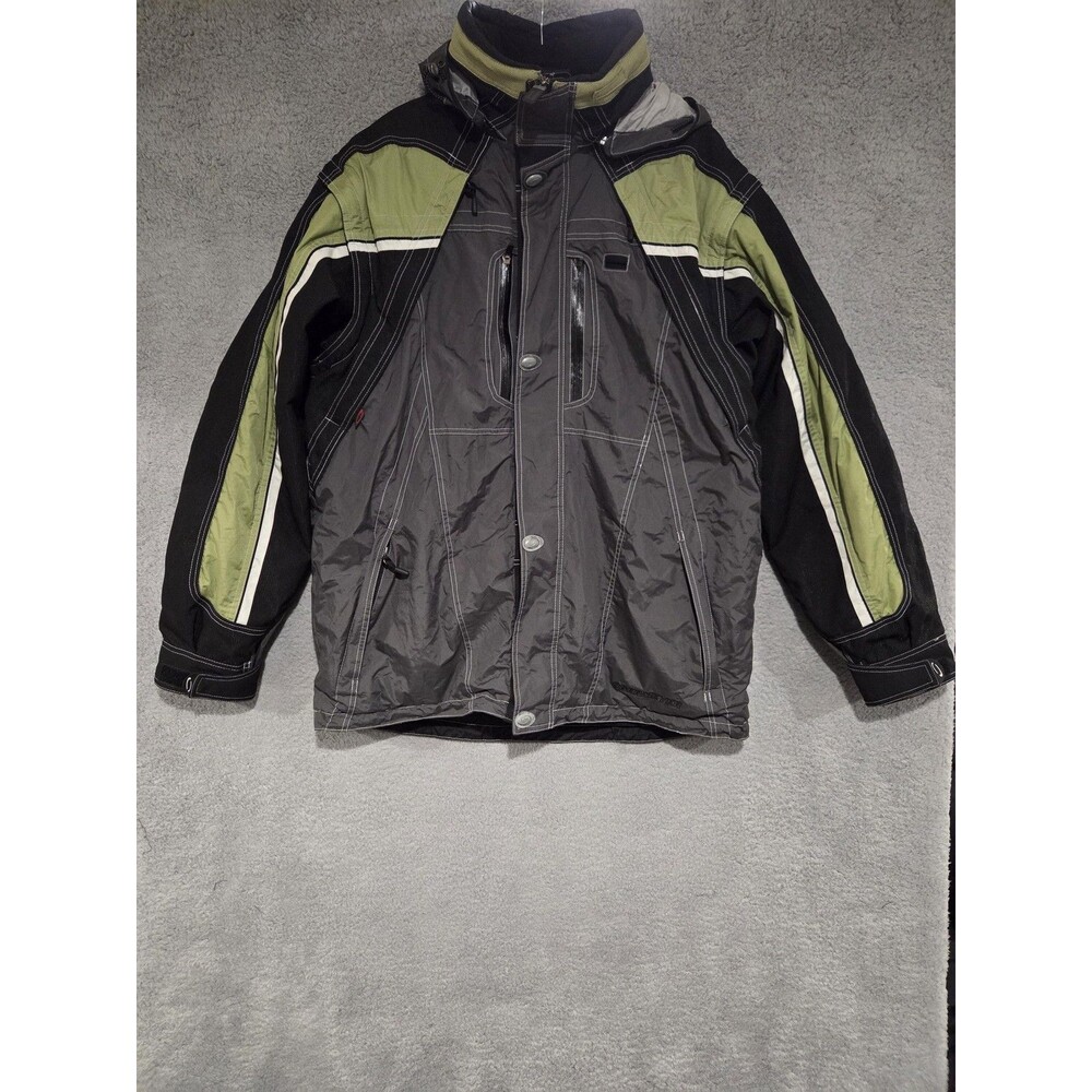 Obermeyer Ski Jacket Mens XL Tall Black Green‎ WeatherX Duroguard Winter